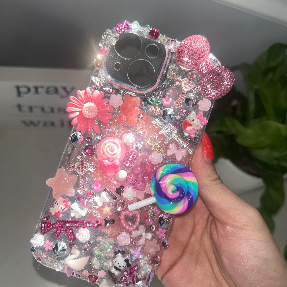Decorative Pink Glitter Phone Case